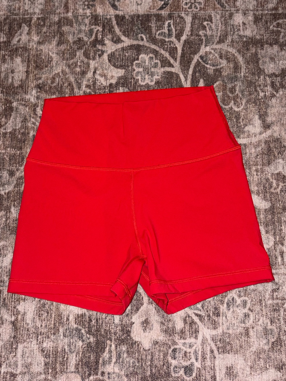 Bright Red Biker Shorts